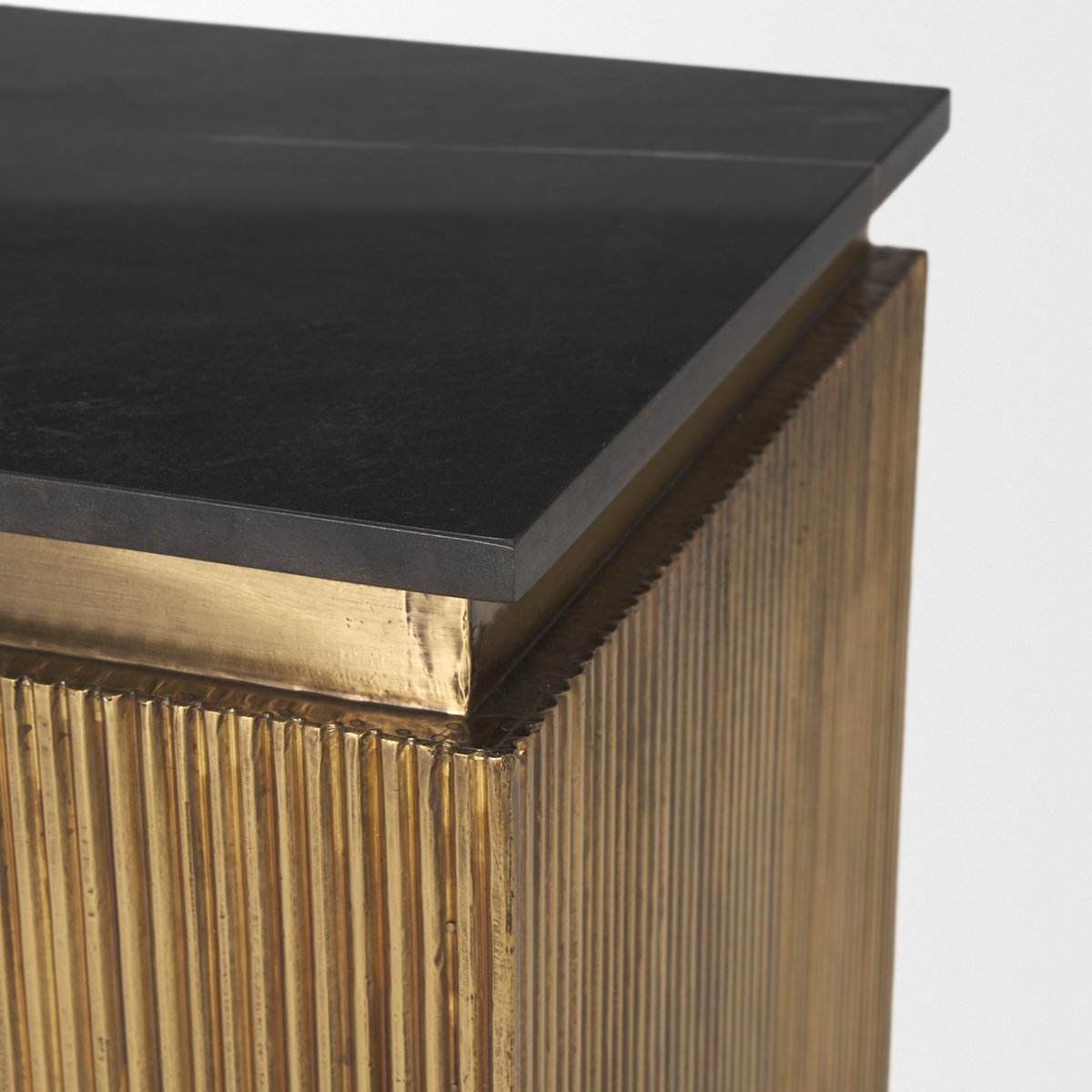 Mercana Satima Black Marble Top Accent Table