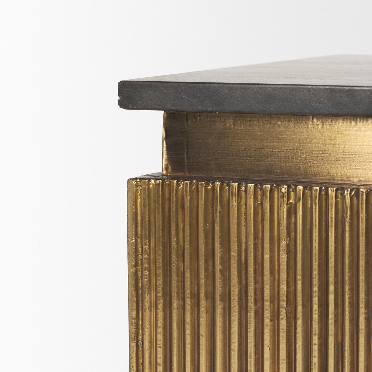 Mercana Satima Black Marble Top Accent Table