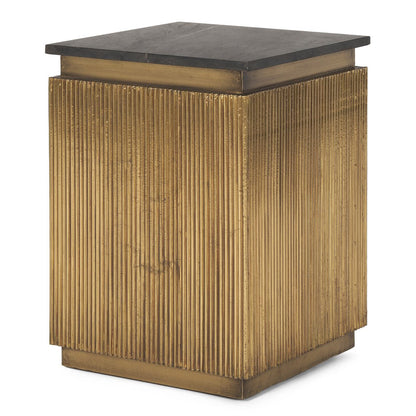 Mercana Satima Black Marble Top Accent Table