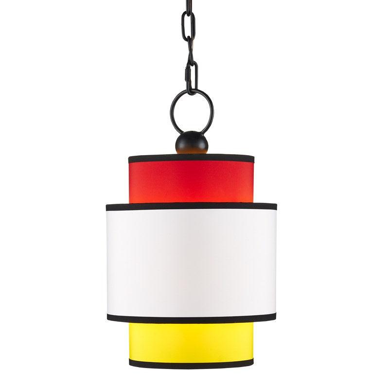 Satin Black Multi-Color Mathias Pendant Pendants Sideboards and Things By Currey & Co