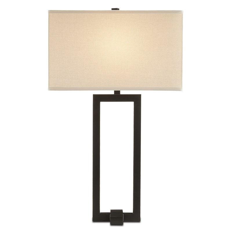 Satin Black with Rubbed Edges Pallium Table Lamp Aviva Stan Table Lamps Sideboards and Things By Currey & Co