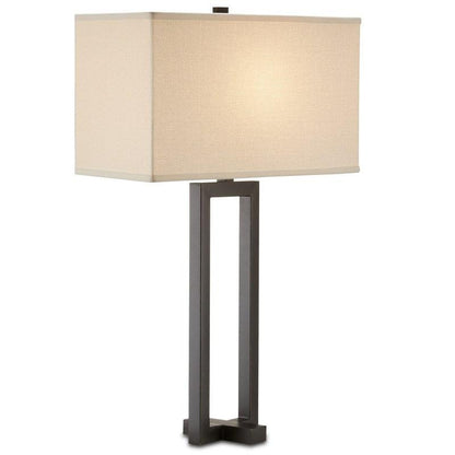 Satin Black with Rubbed Edges Pallium Table Lamp Aviva Stan Table Lamps Sideboards and Things By Currey & Co