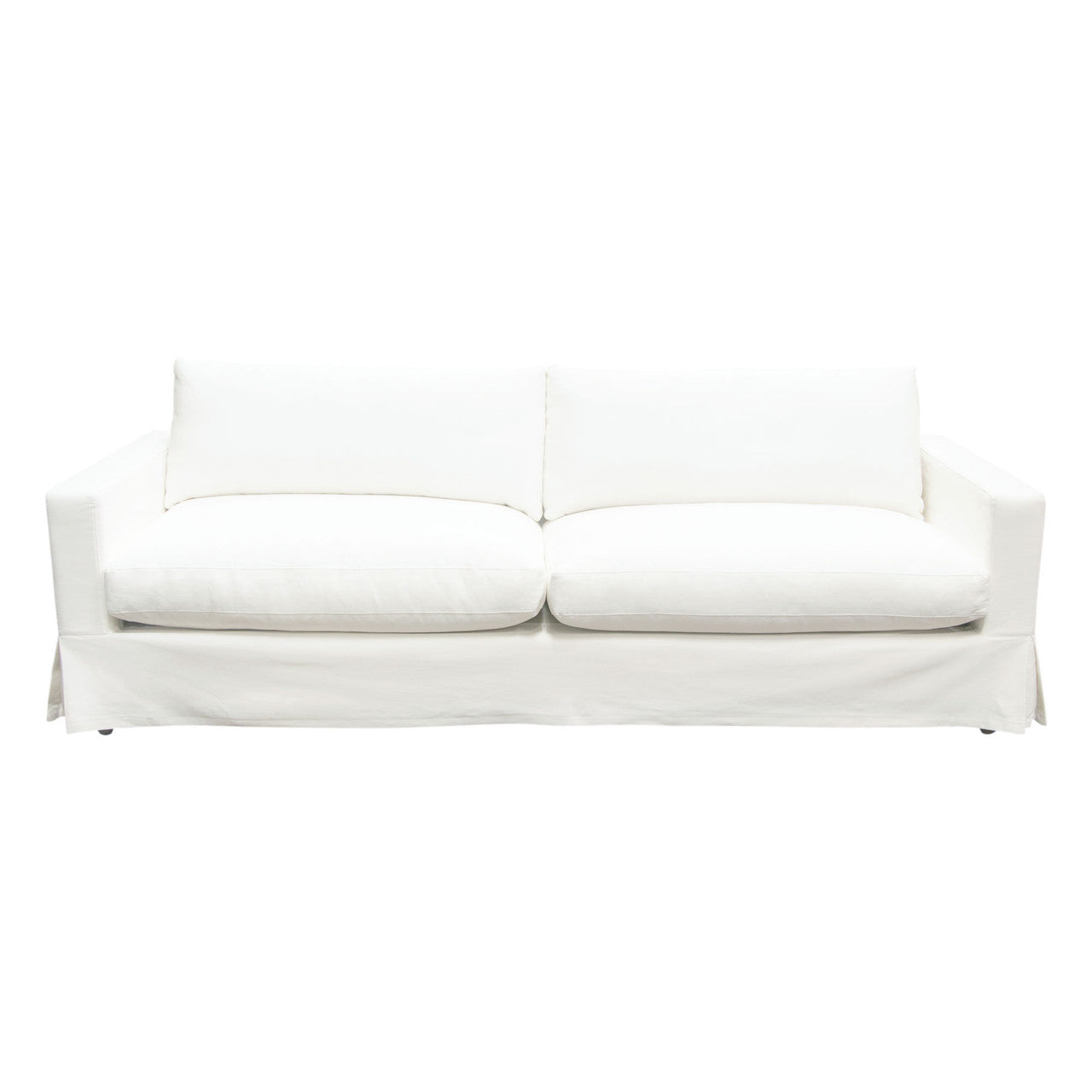 Savannah Slip-Cover Sofa in White Natural Linen-Sofas & Loveseats-Diamond Sofa-Sideboards and Things 