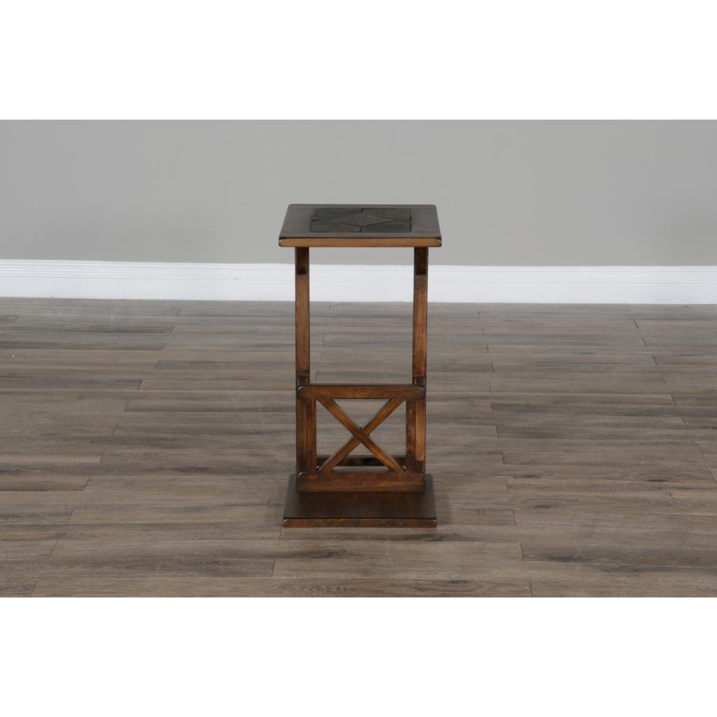 Sunny D Savannah Traditional Wooden Side Table