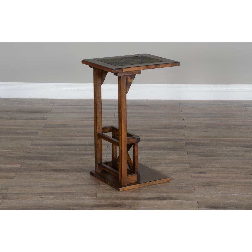 Sunny D Savannah Traditional Wooden Side Table