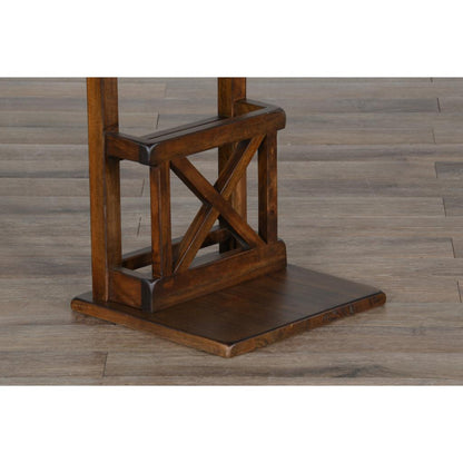 Sunny D Savannah Traditional Wooden Side Table