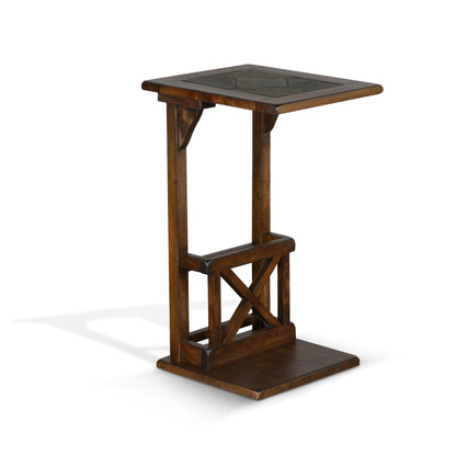 Sunny D Savannah Traditional Wooden Side Table