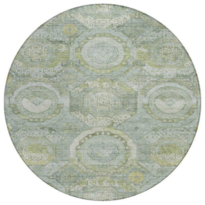 LOOMLAN Rugs Savarna Green Washable Indoor-Outdoor Rug