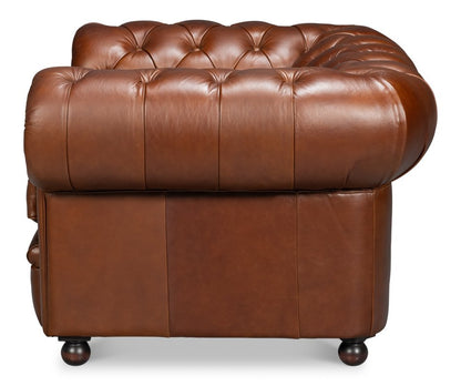 Sarreid Savile Top Grain Leather Chair