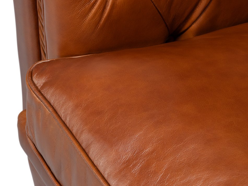 Sarreid Savile Top Grain Leather Chair