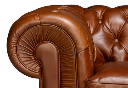 Sarreid Savile Top Grain Leather Chair