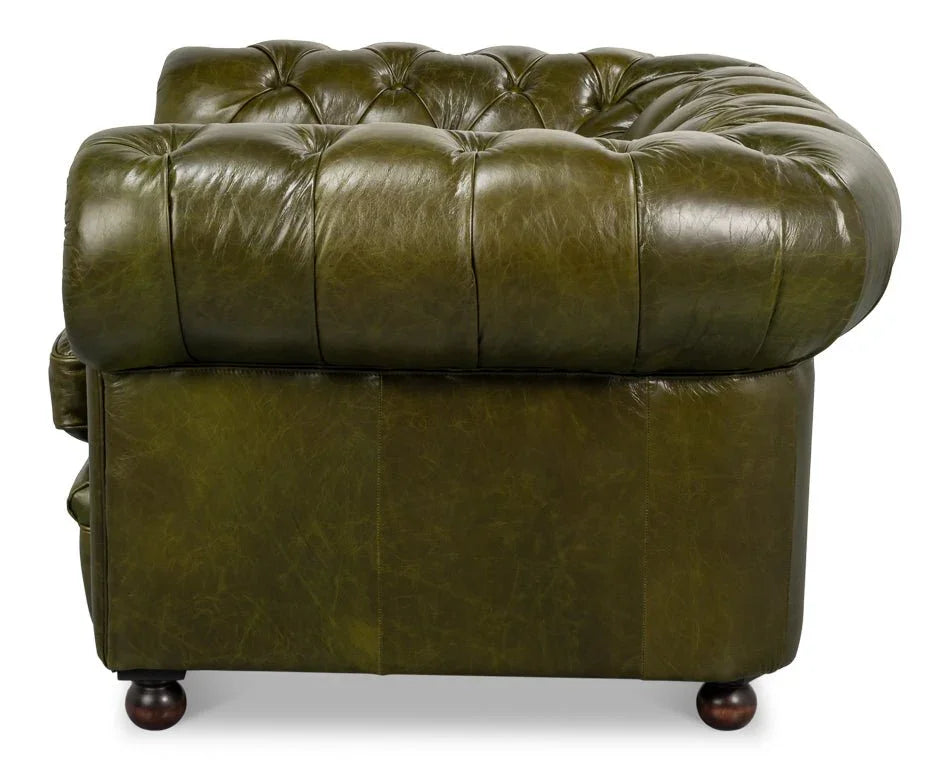 Sarreid Savile Top Grain Leather Chair
