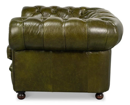 Sarreid Savile Top Grain Leather Chair