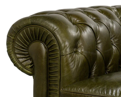 Sarreid Savile Top Grain Leather Chair