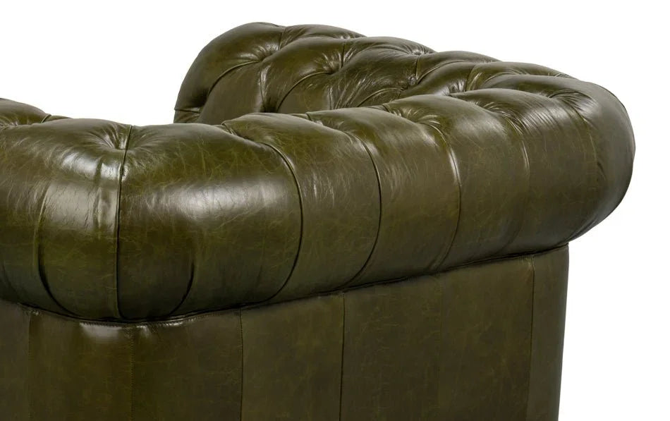 Sarreid Savile Top Grain Leather Chair