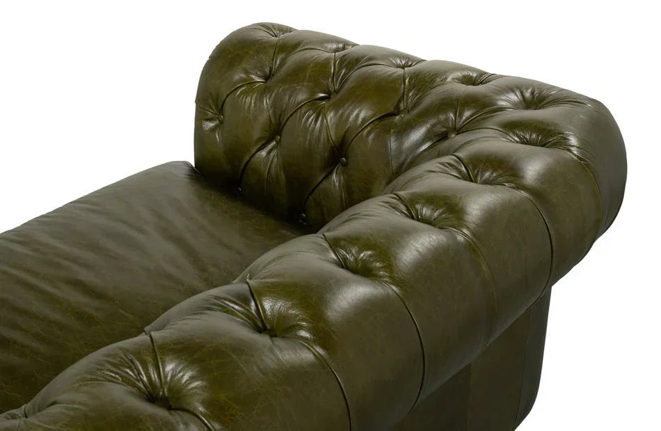 Sarreid Savile Top Grain Leather Sofa