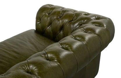 Sarreid Savile Top Grain Leather Sofa