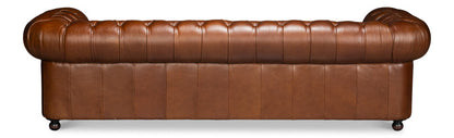 Sarreid Savile Top Grain Leather Sofa