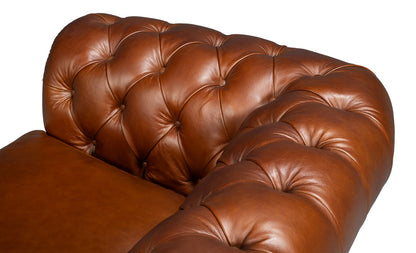 Sarreid Savile Top Grain Leather Sofa