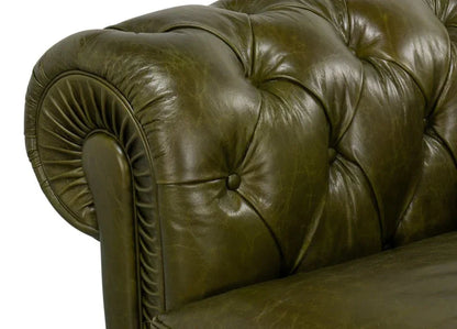 Sarreid Savile Top Grain Leather Sofa