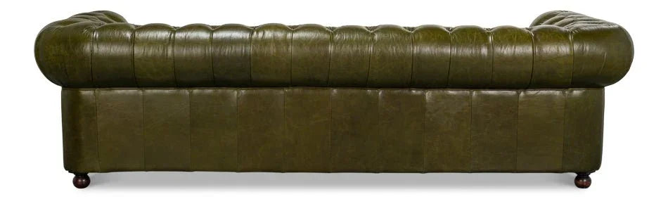 Sarreid Savile Top Grain Leather Sofa
