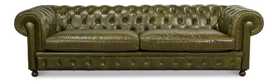 Sarreid Savile Top Grain Leather Sofa