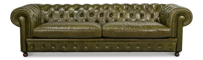 Sarreid Savile Top Grain Leather Sofa