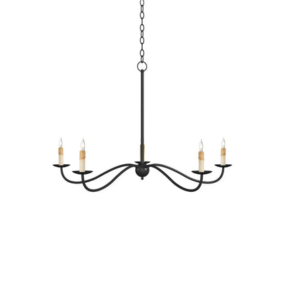 Saxon Iron Framed Small Black Chandelier