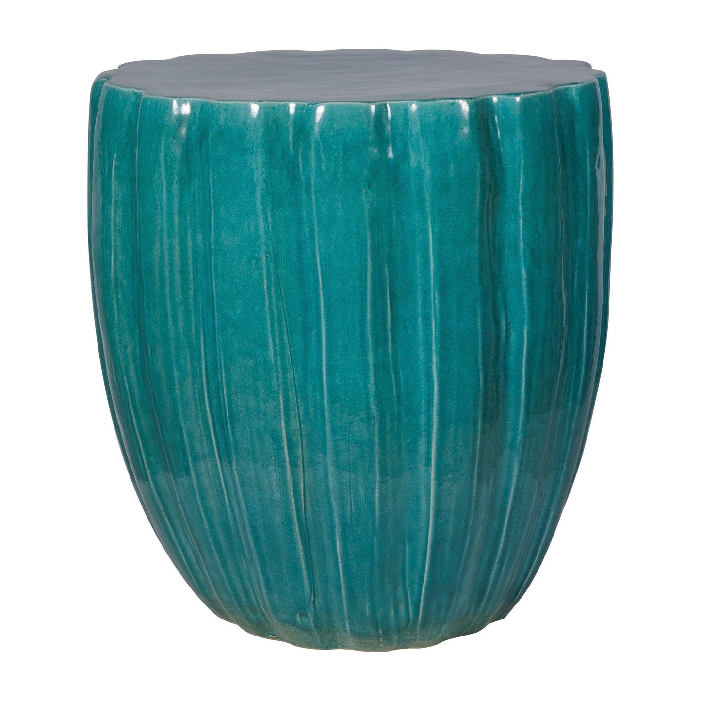 Scallop Stool - Aquamarine Outdoor Stool-Poufs and Stools-Seasonal Living-Sideboards and Things