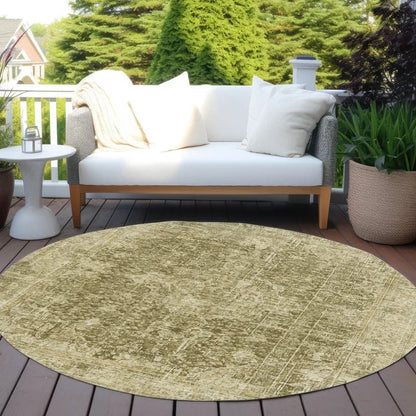LOOMLAN Rugs Scarlune Brown Washable Indoor-Outdoor Rug