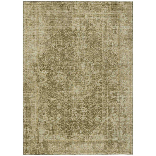 LOOMLAN Rugs Scarlune Brown Washable Indoor-Outdoor Rug