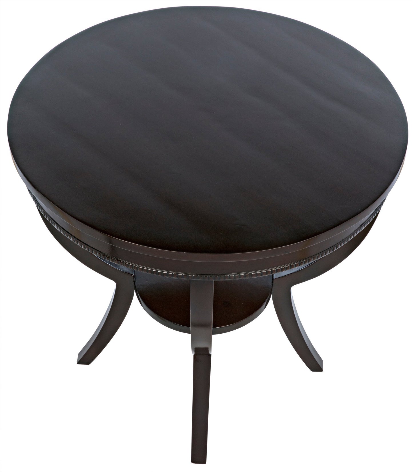 Scheffield Wood Distressed Brown Round End Table-Side Tables-Noir-Sideboards and Things