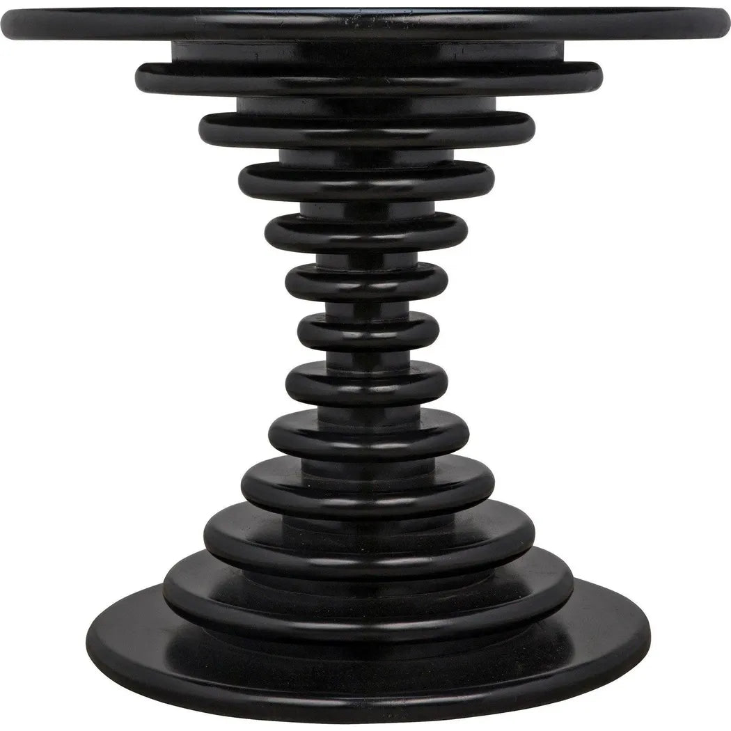 Scheiben Wood Black Round Side Table