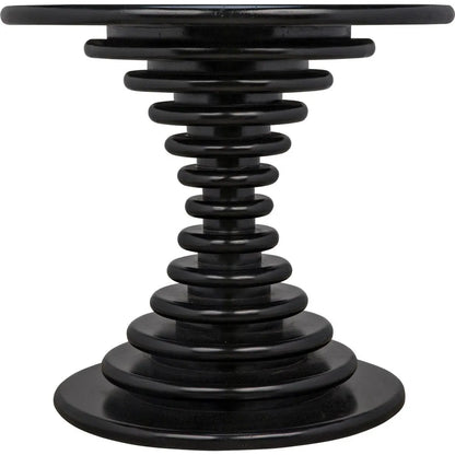 Scheiben Wood Black Round Side Table