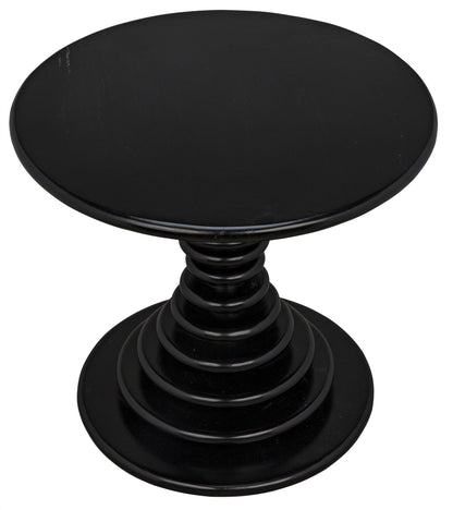 Scheiben Wood Black Round Side Table-Side Tables-Noir-Sideboards and Things