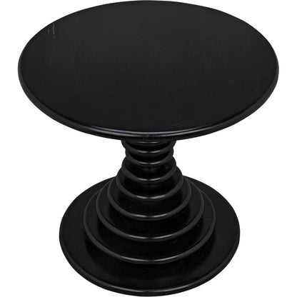 Scheiben Wood Black Round Side Table