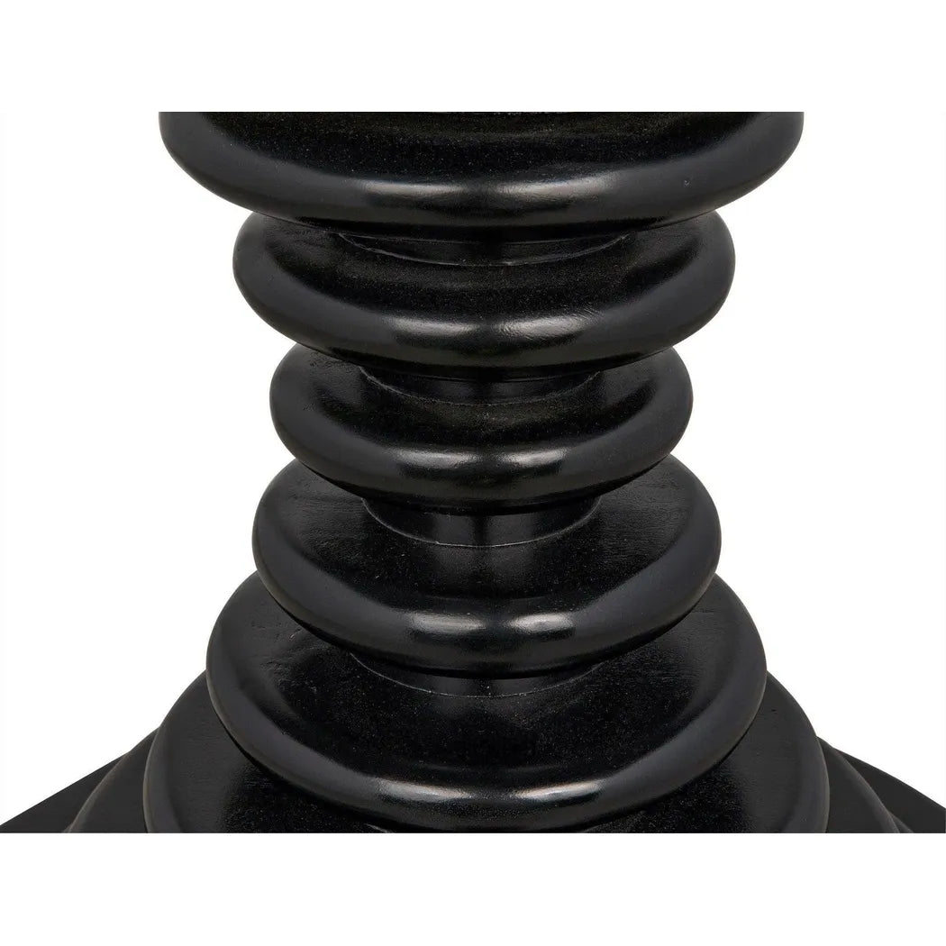 Scheiben Wood Black Round Side Table