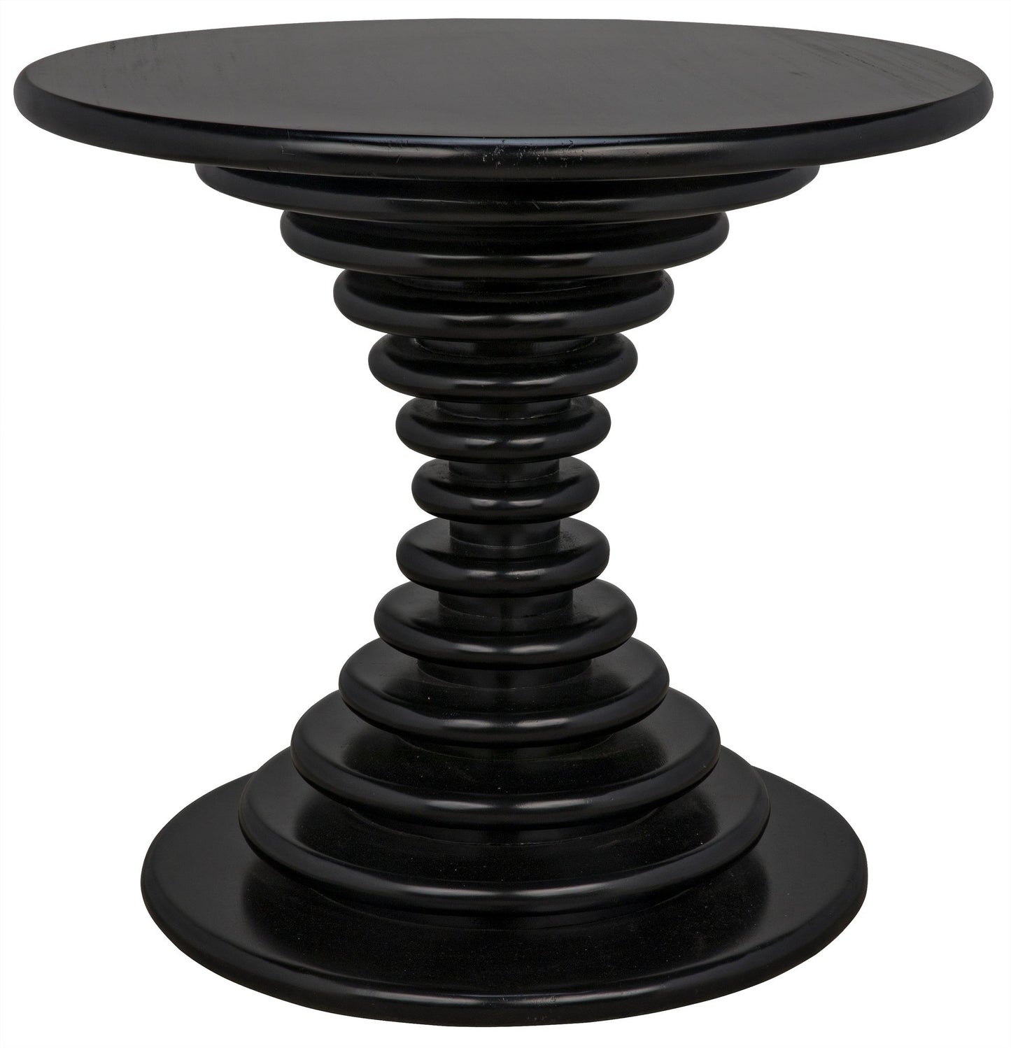 Scheiben Wood Black Round Side Table-Side Tables-Noir-Sideboards and Things