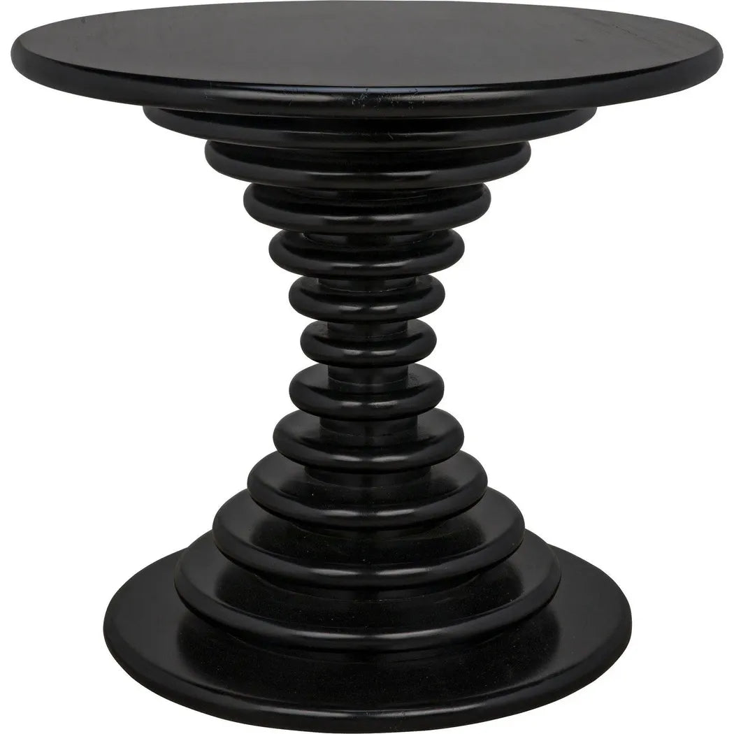 Scheiben Wood Black Round Side Table