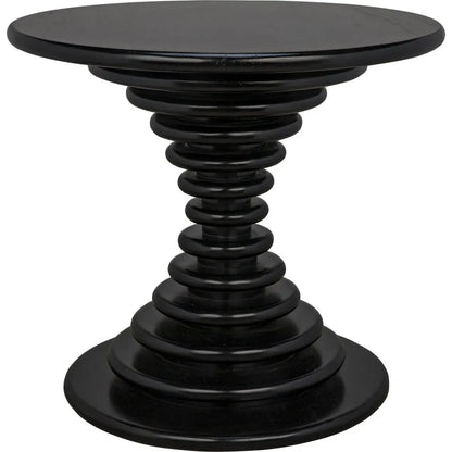 Scheiben Wood Black Round Side Table