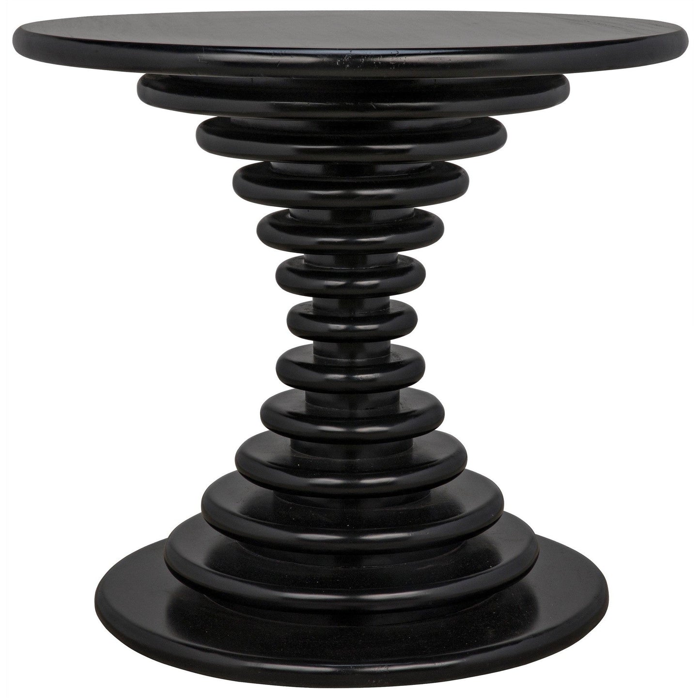 Scheiben Wood Black Round Side Table-Side Tables-Noir-Sideboards and Things