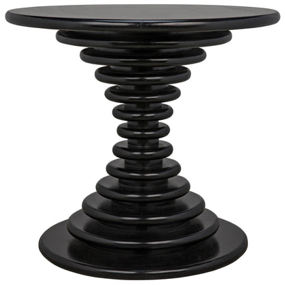 Scheiben Wood Black Round Side Table-Side Tables-Noir-Sideboards and Things