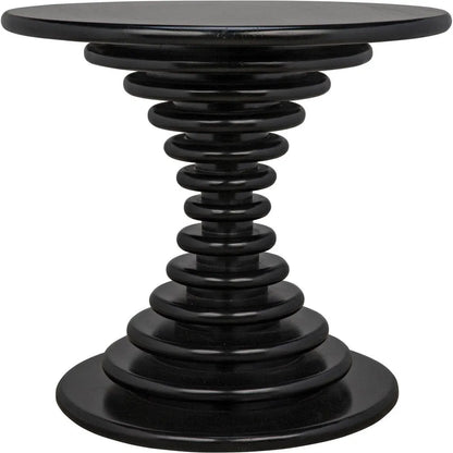 Scheiben Wood Black Round Side Table