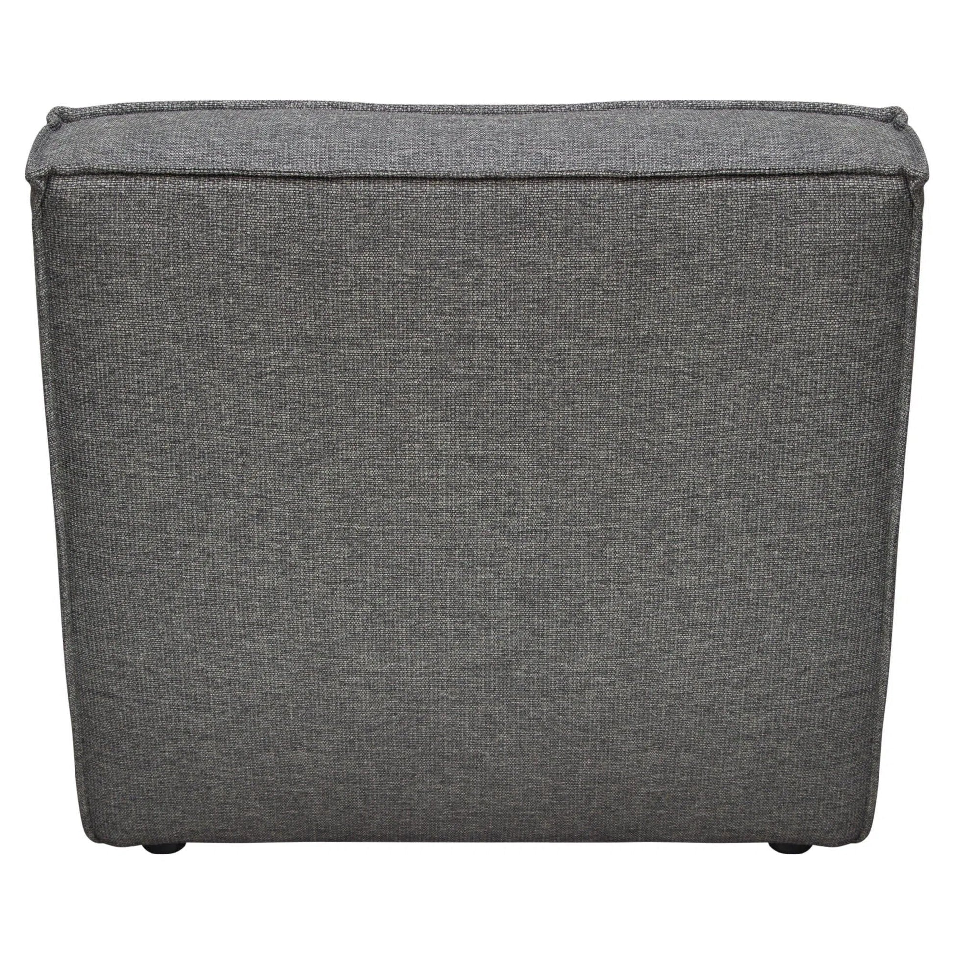 Scooped Seat Armless Chair in Grey Fabric Modular Components Sideboards and Things  By Diamond Sofa