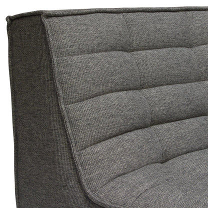 Scooped Seat Armless Chair in Grey Fabric Modular Components Sideboards and Things  By Diamond Sofa