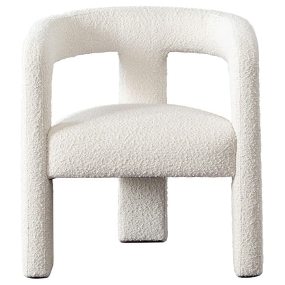 Scout Accent Chair in Ivory Boucle Fabric-Club Chairs-Diamond Sofa-Sideboards and Things 