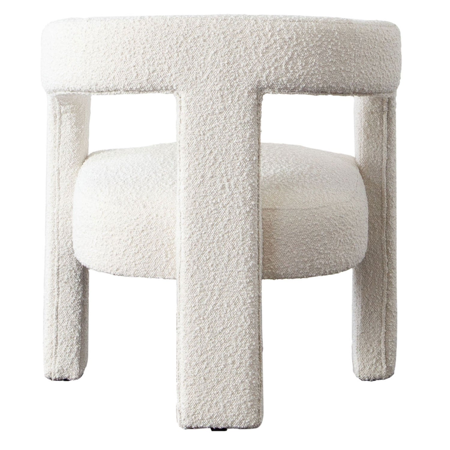 Scout Accent Chair in Ivory Boucle Fabric-Club Chairs-Diamond Sofa-Sideboards and Things 