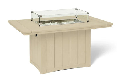 HDPE Poly Wood Rectangular Fire Table USA Made