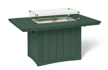 HDPE Poly Wood Rectangular Fire Table USA Made