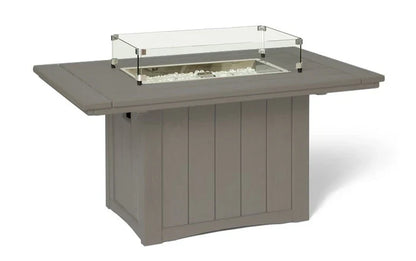 HDPE Poly Wood Rectangular Fire Table USA Made